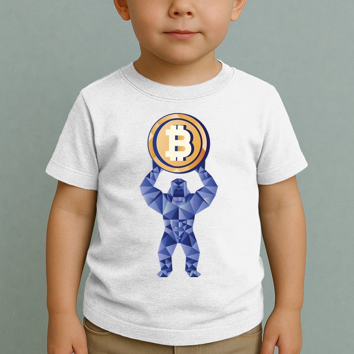 Gorilla Cryptocurrency Bitcoin Toddler T-Shirt