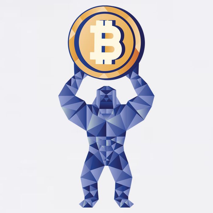 Gorilla Cryptocurrency Bitcoin Women's V-Neck T-Shirt