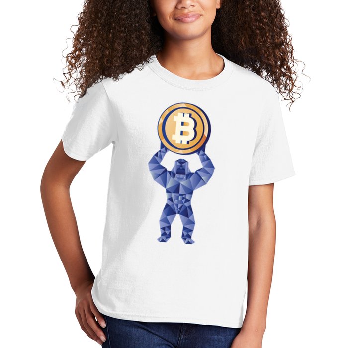 Gorilla Cryptocurrency Bitcoin Kids T-Shirt
