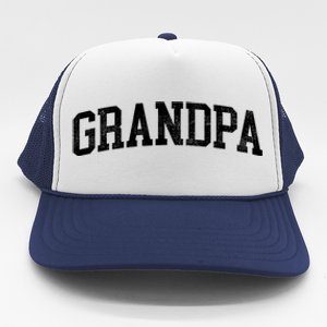 Grandpa Classic Bold Font Grandpa Birthday Gift Trucker Hat