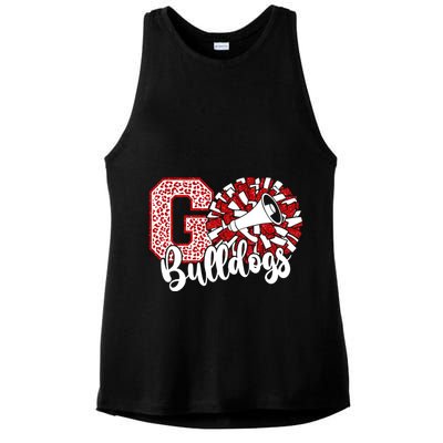 Go Cheer Bulldogs Sports Name Gifts Ladies PosiCharge Tri-Blend Wicking Tank