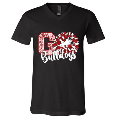 Go Cheer Bulldogs Sports Name Gifts V-Neck T-Shirt