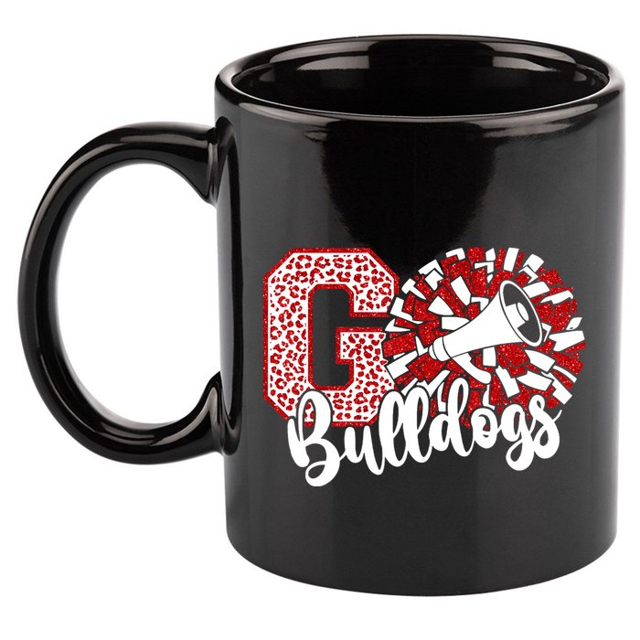Go Cheer Bulldogs Sports Name Gifts 11oz C Handle Ceramic Mug