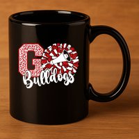 Go Cheer Bulldogs Sports Name Gifts 11oz C Handle Ceramic Mug