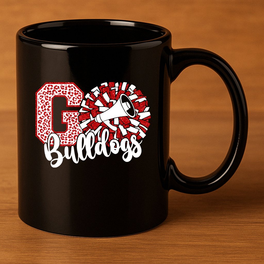 Go Cheer Bulldogs Sports Name Gifts 11oz C Handle Ceramic Mug