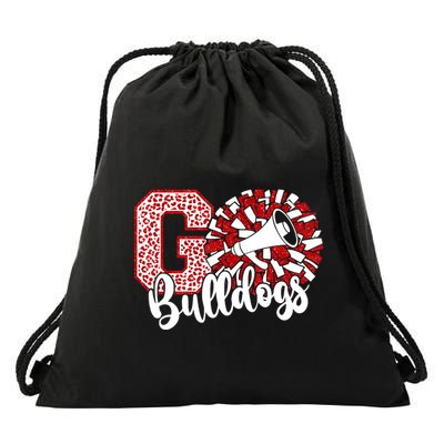 Go Cheer Bulldogs Sports Name Gifts Drawstring Bag