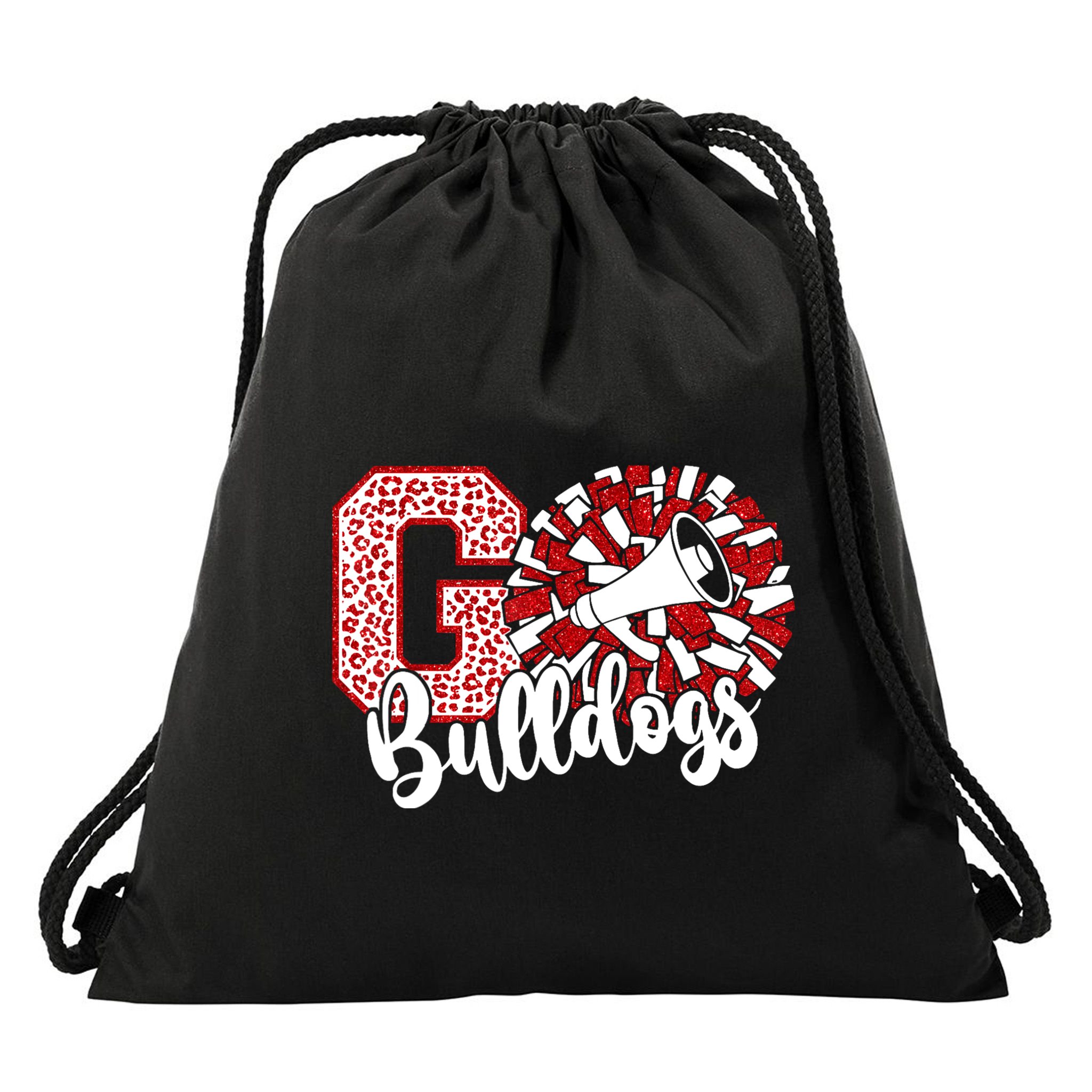 Go Cheer Bulldogs Sports Name Gifts Drawstring Bag