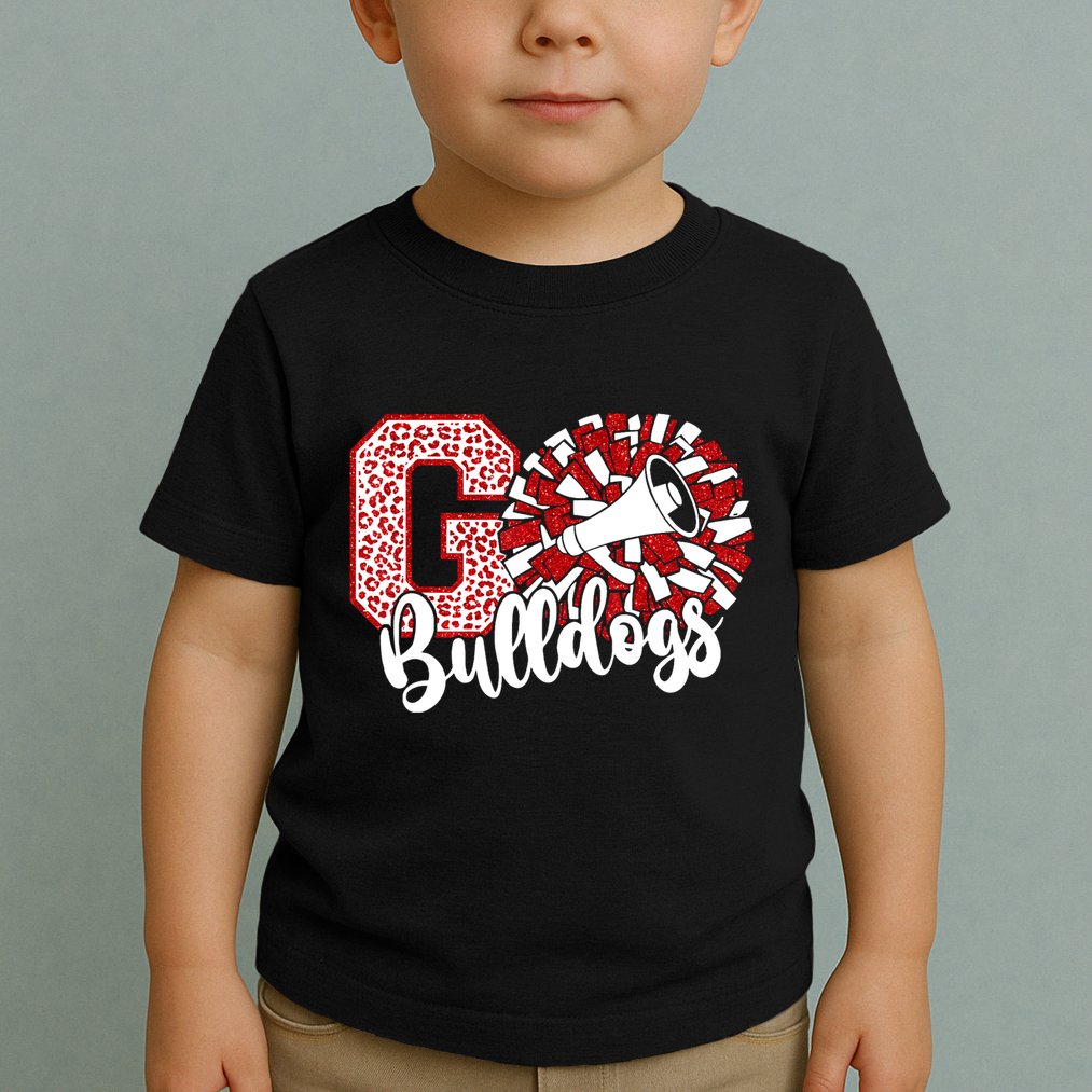 Go Cheer Bulldogs Sports Name Gifts Toddler T-Shirt