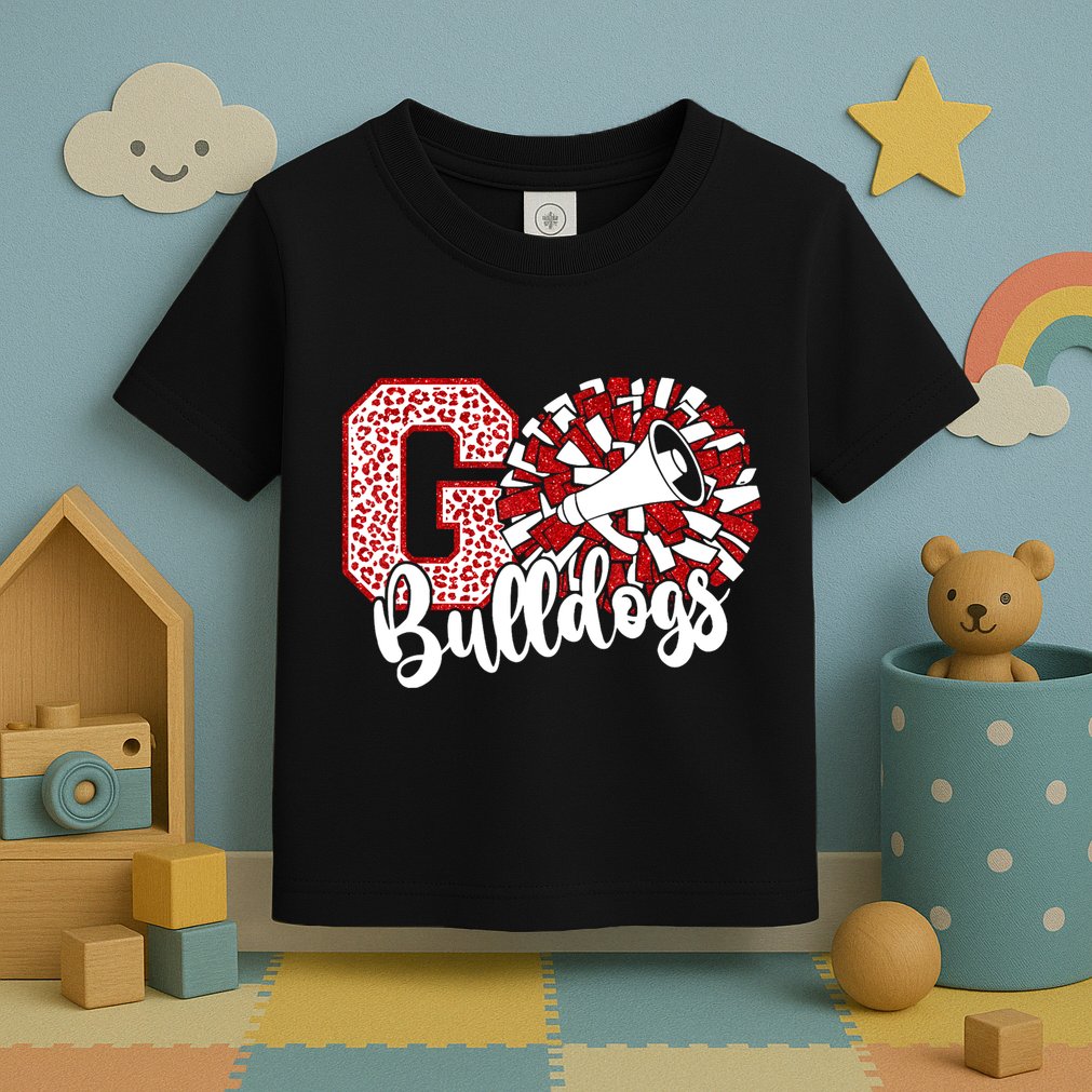 Go Cheer Bulldogs Sports Name Gifts Toddler T-Shirt