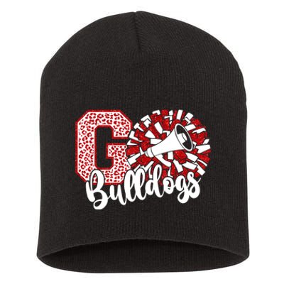 Go Cheer Bulldogs Sports Name Gifts Short Acrylic Beanie