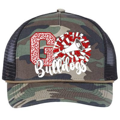 Go Cheer Bulldogs Sports Name Gifts Retro Rope Trucker Hat Cap