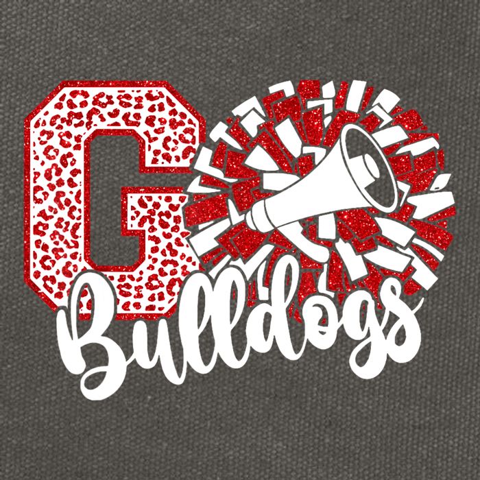 Go Cheer Bulldogs Sports Name Gifts Cotton Canvas Backpack