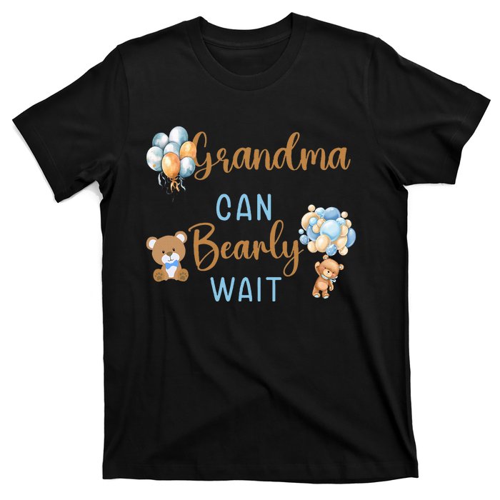 Grandma Can Bearly Wait Gender Neutral Baby Shower Matching T-Shirt