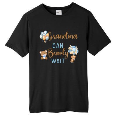 Grandma Can Bearly Wait Gender Neutral Baby Shower Matching Tall Fusion ChromaSoft Performance T-Shirt