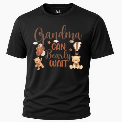 Grandma Can Bearly Wait Bear Gender Neutral Boy Baby Shower Performance Shirt