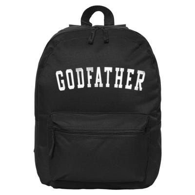 Godfather Classic Bold Font FatherS Day Godfather 16 in Basic Backpack