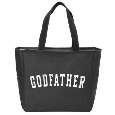 Godfather Classic Bold Font FatherS Day Godfather Zip Tote Bag