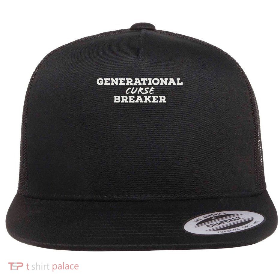 Generational Curse Breaker Inspirational, Motivational Flat Bill Trucker Hat