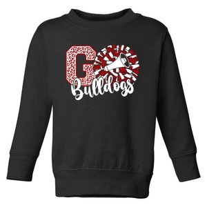 Go Cheer Bulldogs Sports Name Gifts Toddler Sweatshirt