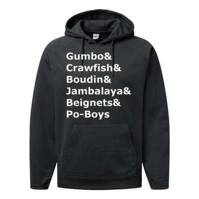 Gumbo Crawfish Boudin Louisiana Food Humor Performance Fleece Hoodie