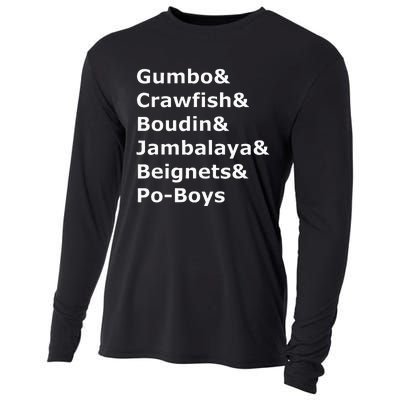 Gumbo Crawfish Boudin Louisiana Food Humor Cooling Performance Long Sleeve Crew