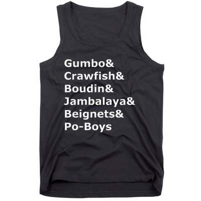 Gumbo Crawfish Boudin Louisiana Food Humor Tank Top