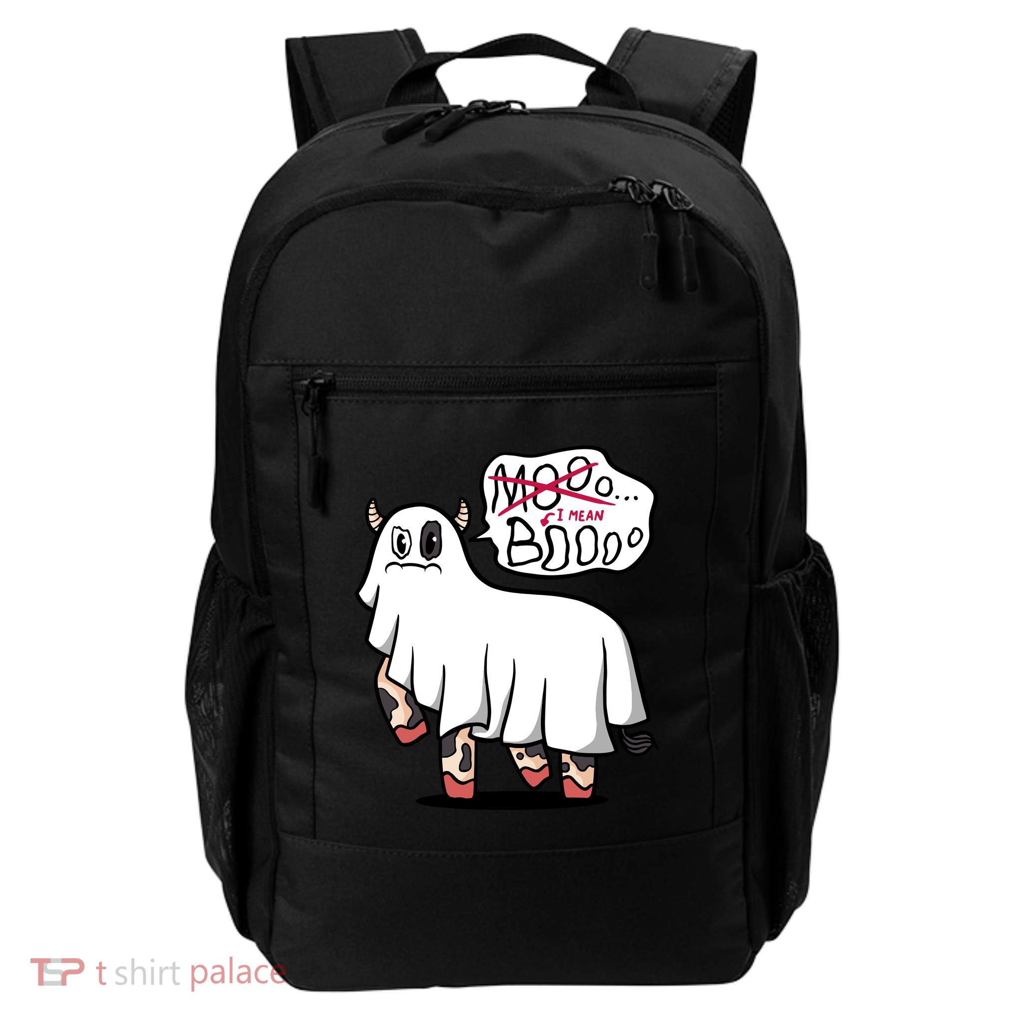 Ghost Cow Boo Funny Backpack