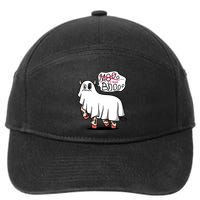 Ghost Cow Boo Funny 7-Panel Snapback Hat