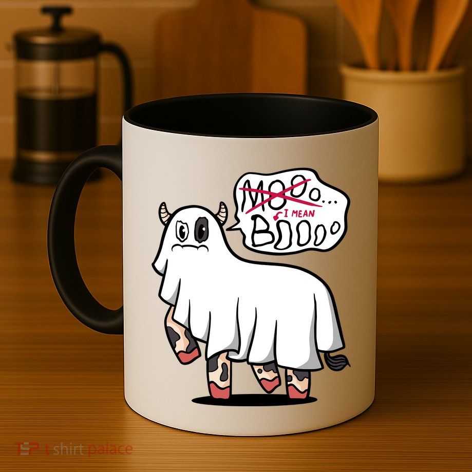 Ghost Cow Boo Funny Mug