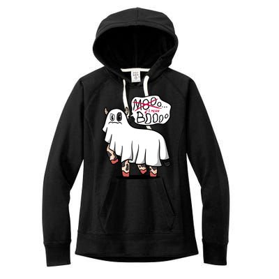 Ghost Cow Boo Funny Women's Fleece Hoodie