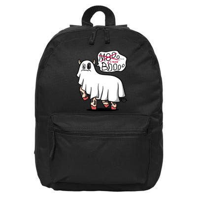 Ghost Cow Boo Funny 16 in Basic Backpack