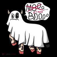 Ghost Cow Boo Funny Cooling Performance Long Sleeve Crew