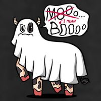 Ghost Cow Boo Funny Golf Towel