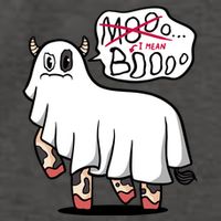 Ghost Cow Boo Funny Vector Backpack