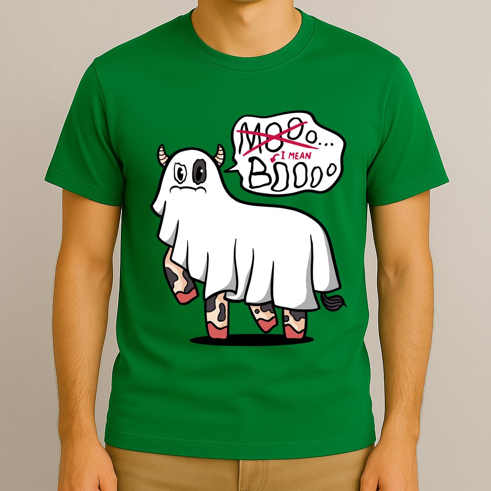 Ghost Cow Boo Funny T-Shirt