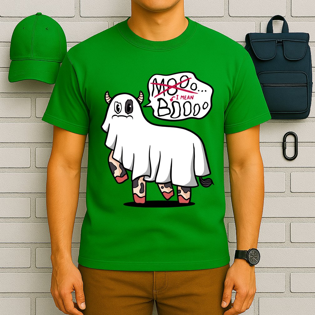 Ghost Cow Boo Funny T-Shirt