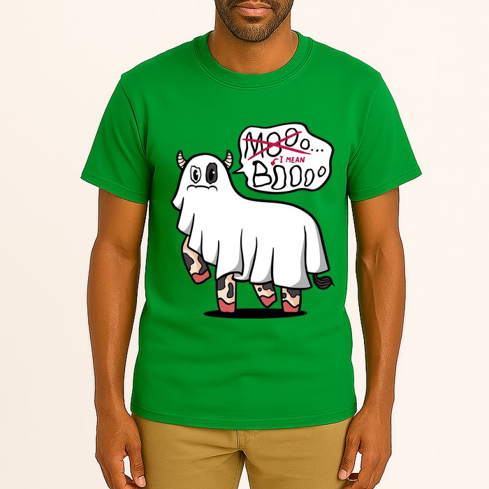 Ghost Cow Boo Funny Tall T-Shirt