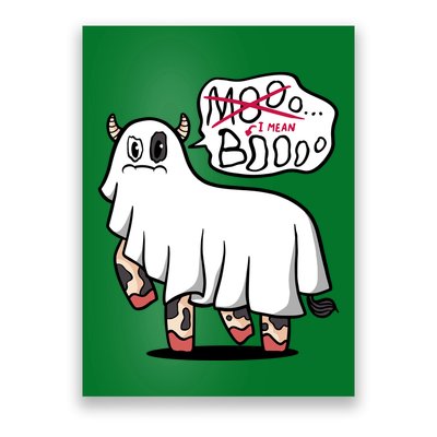 Ghost Cow Boo Funny Poster
