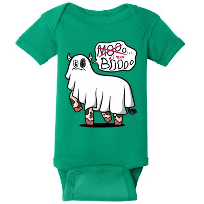 Ghost Cow Boo Funny Baby Bodysuit