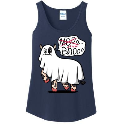 Ghost Cow Boo Funny Ladies Essential Tank