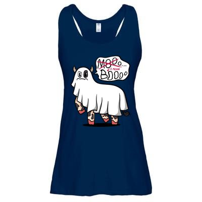 Ghost Cow Boo Funny Ladies Essential Flowy Tank