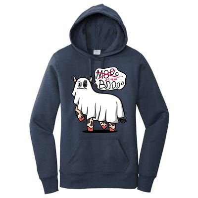 Ghost Cow Boo Funny Women's Pullover Hoodie