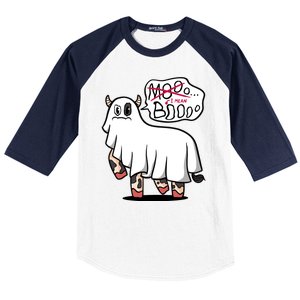 Ghost Cow Boo Funny Baseball Sleeve Shirt