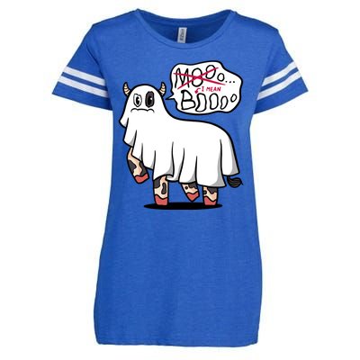 Ghost Cow Boo Funny Enza Ladies Jersey Football T-Shirt