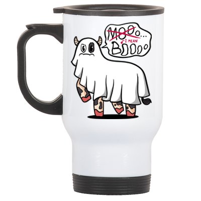 Ghost Cow Boo Funny Stainless Steel Travel Mug