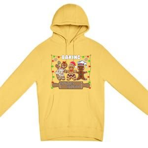 Gingerbread Cookie Baking Spirits Bright Christmas Gift Premium Pullover Hoodie