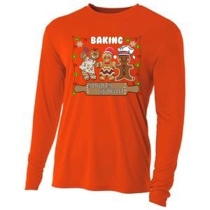 Gingerbread Cookie Baking Spirits Bright Christmas Gift Cooling Performance Long Sleeve Crew