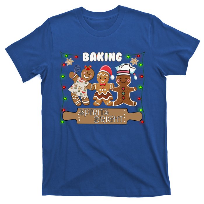 Gingerbread Cookie Baking Spirits Bright Christmas Gift T-Shirt