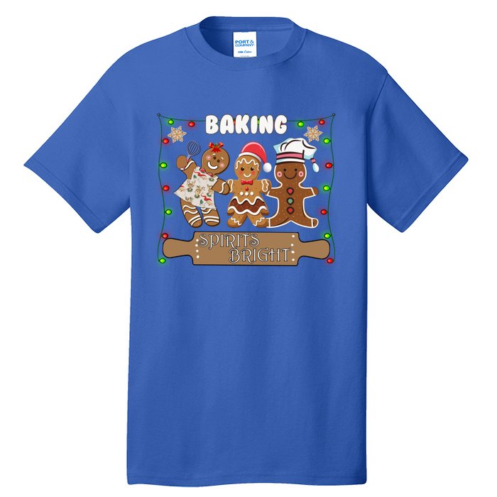 Gingerbread Cookie Baking Spirits Bright Christmas Gift Tall T-Shirt