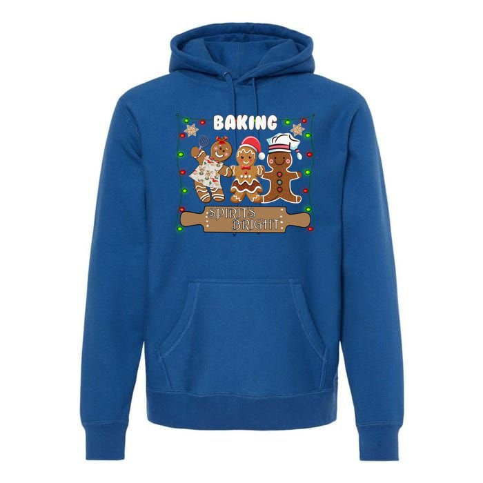 Gingerbread Cookie Baking Spirits Bright Christmas Gift Premium Hoodie